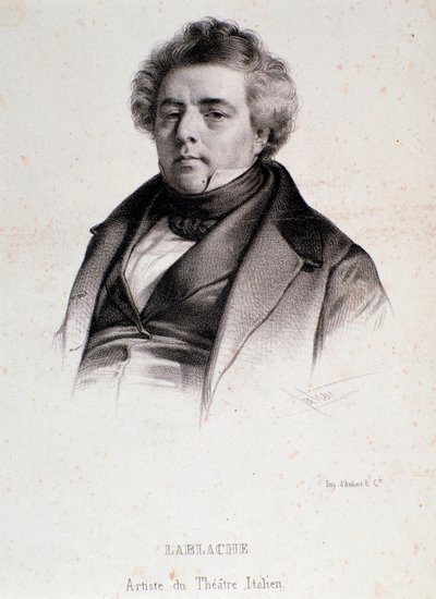 Luigi Lablachen (1794-1858) muotokuva italialainen ja ranskalainen oopperalaulaja Kaiverrus. 1800-luvulla. Milanolainen yksityinen kokoelma tekijältä Anonymous Anonymous