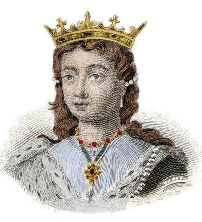 Margarita Anjou, Englannin kuningatar (1429-1482) muotokuva 1800-luvun kaiverrus. Milanolainen tekijältä Anonymous Anonymous