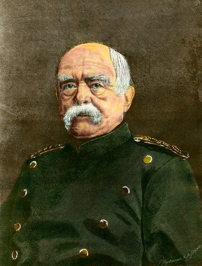 Preussin liittokanslerin Otto Von Bismarckin (1815-1898) muotokuva. Kaiverrus 1800-luvulta Yksityinen kokoelma tekijältä Anonymous Anonymous