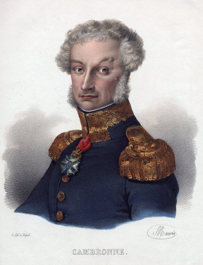 Pierre Cambronnen (1770-1842) muotokuva - Nimetön - 1835 - Litografia, akvarelli - 32x24 - Yksityiskokoelma tekijältä Anonymous Anonymous