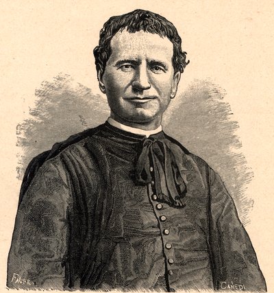Pyhän John Boscon tai Don Boscon muotokuva (Giovanni Melchior Bosco) (1815-1888) 1800-luku (kaiverrus) tekijältä Anonymous Anonymous