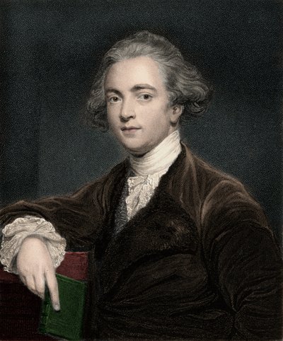 Muotokuva Sir William Jonesista (1746-1794), englantilainen kielitieteilijä - Sir William Jones 1746-1794 - englantilainen filologi tekijältä Anonymous Anonymous