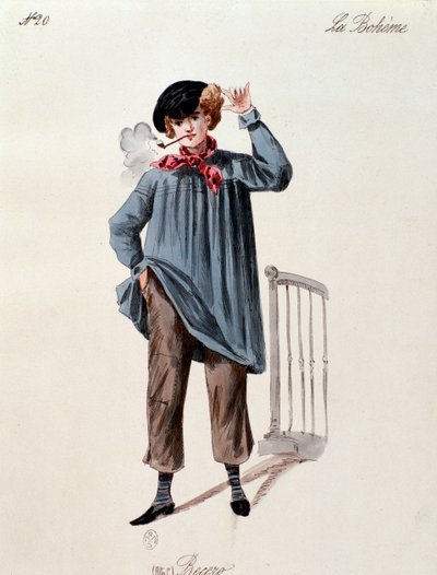 Katukauppiaan muotokuva I, Puccinin La boheme (1892-1895) tekijältä Anonymous Anonymous