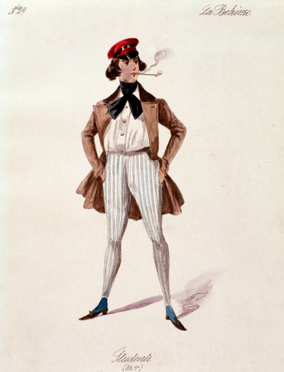 Opiskelijan muotokuva, Puccinin La boheme (1892-1895) tekijältä Anonymous Anonymous