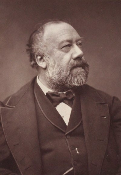 Nimettömän lauluntekijä Gustave Nadaud (1820-1893) muotokuva. Albumin valokuva. Yksityinen kokoelma tekijältä Anonymous Anonymous