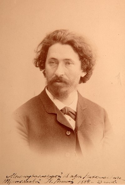 Muotokuva taiteilija Ilja Iefimovitš Repinestä (Ilia Jefimovitš Repin) (1844-1930). Albumin valokuva tekijältä Anonymous Anonymous