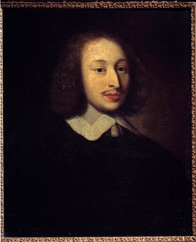 Blaise Pascalin (1623-1662) tutkijan ja kirjailijan Anonymous-maalauksen oletettu muotokuva. 1700-luvun aurinko. 0,6x0,81 m Pariisi, Musee Carnavalet tekijältä Anonymous Anonymous