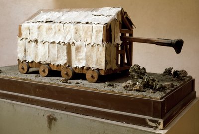 Uskovan jälleenrakennus, karthagolaista alkuperää oleva sotakoneisto, jonka roomalaiset legionaarit hyväksyivät. Rooman Museo della Civilta Romana tekijältä Anonymous Anonymous