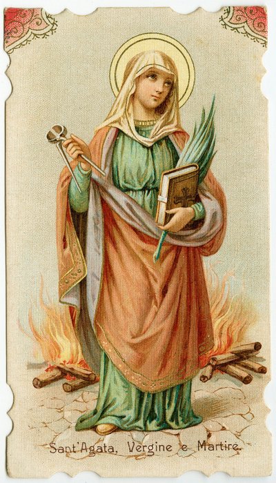 Sisilian pyhä Agatha (kaiverrus tekijältä Anonymous Anonymous