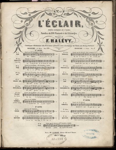 Nuotit Jacques-Fromental Levy dit Halevyn "" L