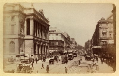Marseillen kaupunki ja sen ympäristö noin 1885-1890: Rue Canebieren ja Rue de Noaillesin näkökulma, yksityinen kokoelma tekijältä Anonymous Anonymous