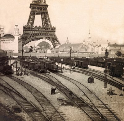 Vuoden 1900 maailmannäyttely - Universelle de 1900 -näyttely Pariisissa: Champs de Marsin asema - yksityinen kokoelma tekijältä Anonymous Anonymous