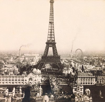 Vuoden 1900 maailmannäyttely - Universelle de 1900 -näyttely Pariisissa: Panoraamanäkymä Champs de Marsille - yksityinen kokoelma tekijältä Anonymous Anonymous