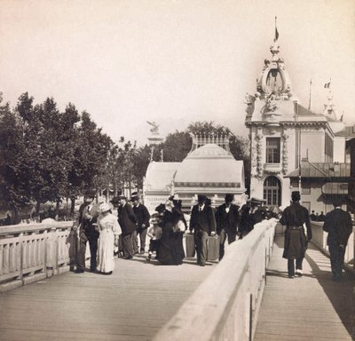 Vuoden 1900 maailmannäyttely - Universelle de 1900 -näyttely Pariisissa: Passerelle des Invalides - yksityinen kokoelma tekijältä Anonymous Anonymous