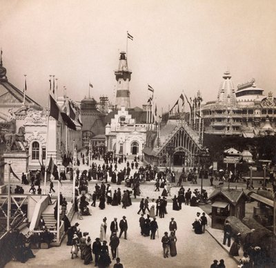 Vuoden 1900 maailmannäyttely - Universelle de 1900 -näyttely Pariisissa: Commerce Navigation Pavilion - yksityinen kokoelma tekijältä Anonymous Anonymous