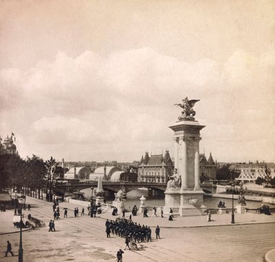 Vuoden 1900 maailmannäyttely - Universelle de 1900 -näyttely Pariisissa: Pylone du pont Alexandre III - yksityinen kokoelma tekijältä Anonymous Anonymous