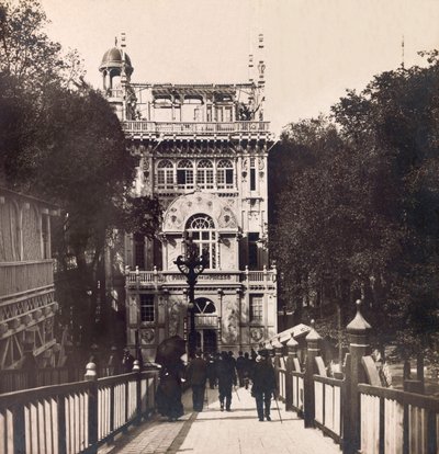 Vuoden 1900 maailmannäyttely - Universelle de 1900 -näyttely Pariisissa: Pavillon de la Presse - yksityinen kokoelma tekijältä Anonymous Anonymous