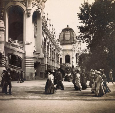 Vuoden 1900 maailmannäyttely - Universelle de 1900 -näyttely Pariisissa: Näkymä Champs de Marsista - yksityinen kokoelma tekijältä Anonymous Anonymous