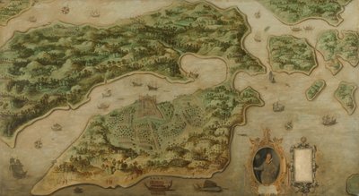 Näkymä Ambonista, n. 1617 (öljy kankaalle) tekijältä Anonymous Anonymous