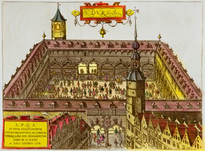 Näkymä Antwerpenin pörssistä, perustettiin vuonna 1531, Privee Collection tekijältä Anonymous Anonymous