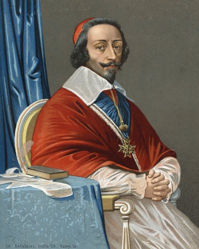 muotokuva Armand Jean Du Plessisistä, Richelieu Prélatin kardinaalista ja Ranskan valtiomiehestä (Pariisi) tekijältä Anonymous Anonymous