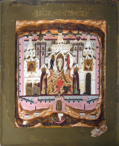 Solovkin pyhät Zosima ja Savvati, 1600-luvun alku. tekijältä Anonymous Russian icon painter