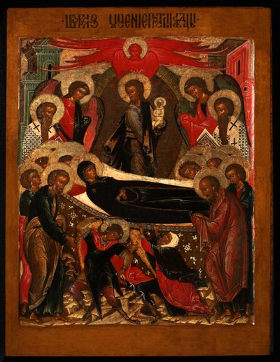 Neitsyen Dormition, 1640-luku tekijältä Anonymous Russian icon painter