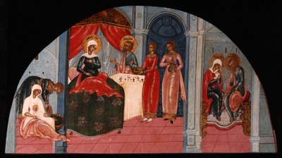 Neitsyen syntymä, 1800-luvun piika. tekijältä Anonymous Russian icon painter