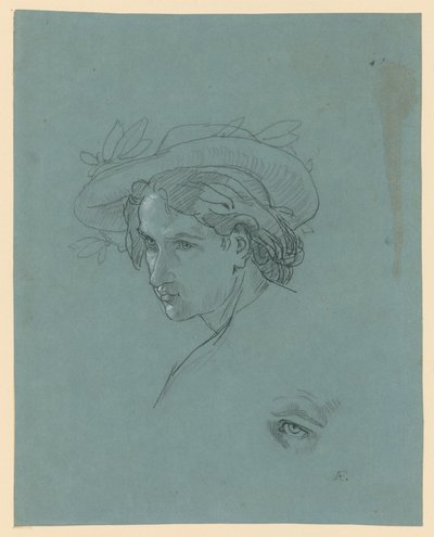 Nuorukaisen pää ja hattu tekijältä Anselm Feuerbach