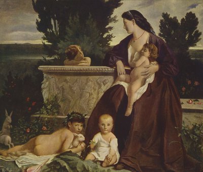 Äidin onni (öljymaalaus) tekijältä Anselm Feuerbach