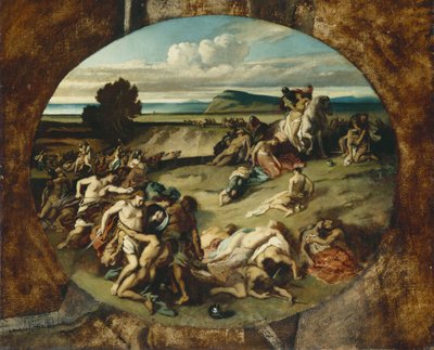 Amazonien taistelu, 1857 tekijältä Anselm Feuerbach