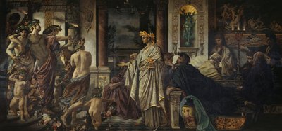 Symposiumin toinen versio, noin 1871-1874 tekijältä Anselm Feuerbach