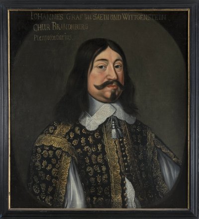 Johannes VIII Sayn Wittgensteinin kreivi Hohenstein - Muotokuva Johannes VIII:sta (1601-1657), Sayn-Wittgenstein-Hohensteinin kreivistä, kirjoittanut Hulle, Anselm van, jälkeen (1601-1674 jälkeen). Öljy kankaalle. Mitat: 73 x 64 cm. Tukholman kansallismuse tekijältä Anselmus van (after) Hulle