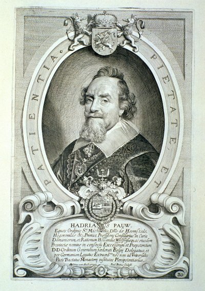 Adriaen Pauw (1585-1653) teoksesta "Portraits des Hommes Illustres", kaiverrettu Paulus Pontius (1603-68), julkaistu 1706 tekijältä Anselmus van Hulle