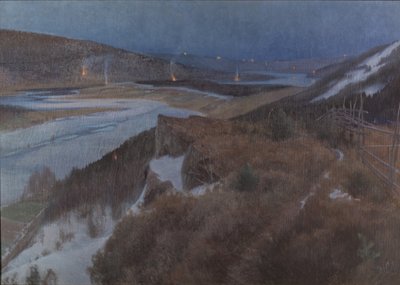 Walpurgis Night Bergslagenissa, Grangärde Taalainmaalla, 1896 tekijältä Anshelm Leonard Schultzberg