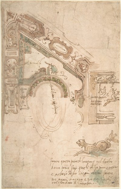 Katettu kattosuunnitelma, n. 1561. tekijältä Antenore Ridolfi