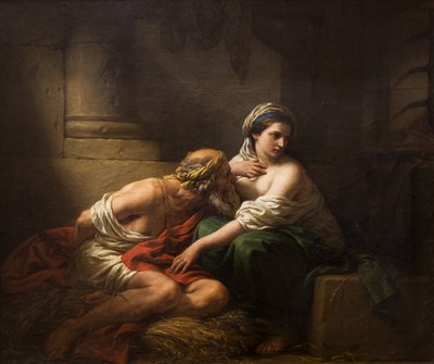Roomalainen hyväntekeväisyys,1782 (öljy kankaalle) tekijältä Anthelme Francois Lagrenee
