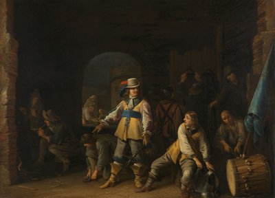 Sotilaat vartiohuoneessa tekijältä Anthonie (1601-73) Palamedesz