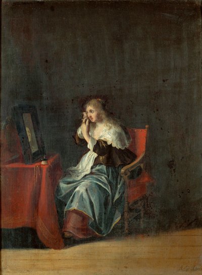 Viisi aistia: näkö (maalaus puulle) tekijältä Anthonie (1601-73) Palamedesz