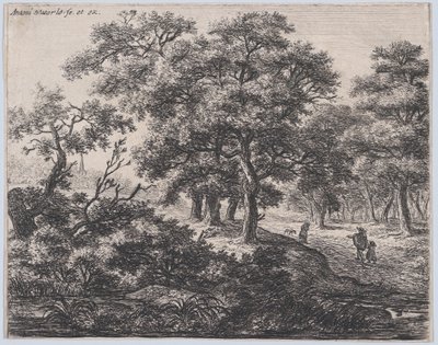 Neljä puuta, 1600-luku. tekijältä Anthonie Waterloo