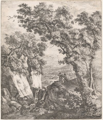 Tobias ja enkeli, 1600-luku. tekijältä Anthonie Waterloo