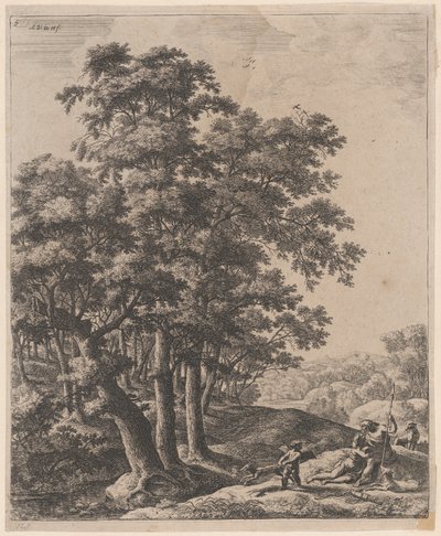 Venus ja Adonis, 1600-luku. tekijältä Anthonie Waterloo