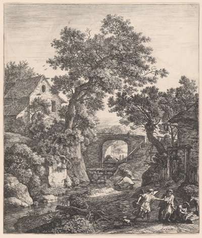 Zipporah ympärileikkaa poikaansa, 1600-luku. tekijältä Anthonie Waterloo