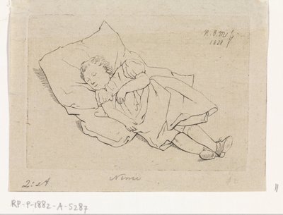 Nukkuva lapsi tyynyllä tekijältä Anthonie Willem Hendrik Nolthenius de Man