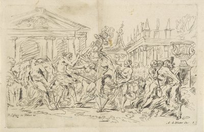 Satyr tanssivien nymfien kanssa Bacchanals (sarjan nimi) tekijältä Anthonie de Winter