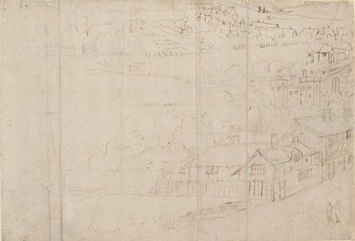Lontoon panoraama Southwarkista nähtynä: Bankside, 1554 tekijältä Anthonis van den Wyngaerde