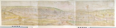 Panoraamanäkymä Brysseliin pohjoisesta, 1558 tekijältä Anthonis van den Wyngaerde