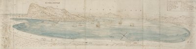 Panoraamanäkymä Gibraltarinlahdelle, c1567 tekijältä Anthonis van den Wyngaerde