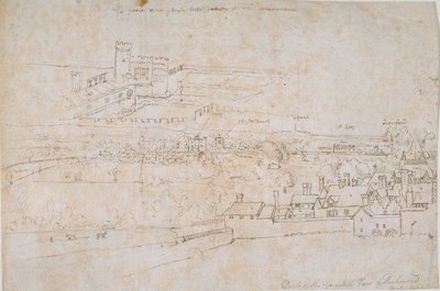 Tutkimusarkki Hampton Courtin palatseista, Richmondista ja ympäröivästä maaseudusta, 1560-luku. tekijältä Anthonis van den Wyngaerde