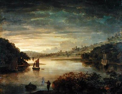 Näkymä Neath-joelle Glamorganshiressa (öljy aluksella) tekijältä Anthony Devis